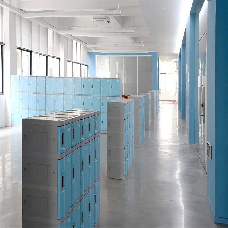 Triple Tier ABS Plastic Cabinets, Blue Color