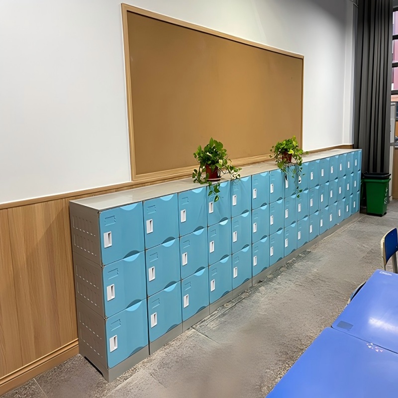 Four Tier Plastic Cabinets, ABS Knocked-Down Blue